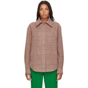 Acne Studios Pink and Brown Checked Shirt - Size 32